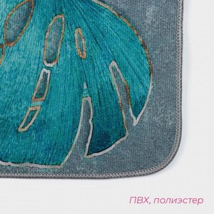 Коврики для ванной и туалета Доляна «Тропический», 3 шт., 50x80 см, 50x40 см, 40x43 см