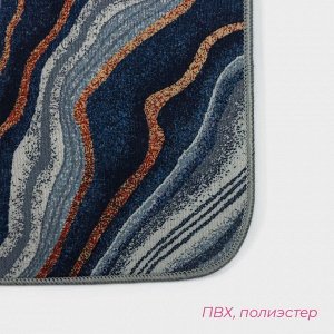 Коврики для ванной и туалета Доляна «Каменная лагуна», 2 шт., 50x80 см, 50x40 см