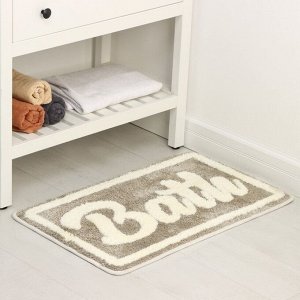 Коврик для ванной и туалета SAVANNA Bath, 50x80 см, бежевый