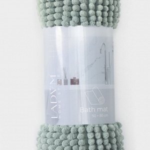 Коврик для дома LaDо́m, букли, плотность 1000 г, 50x80 см, мятный