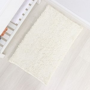 Коврик для дома LaDо́m, букли, плотность 1400 г, 50x80 см, белый