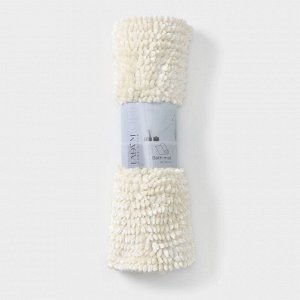 Коврик для дома LaDо́m, букли, плотность 1400 г, 50x80 см, молочный