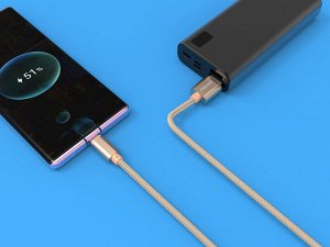 Кабель для зарядки телефона (Iphone) USB-lighting (8pin), 3 А, 1 м,  (провод питания) S02 золотистый, Smartbuy (iK-512-S02g)