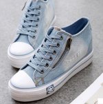 Кеды джинсовые на платформе