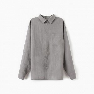 Рубашка мужская с длинным рукавом MIST, серая