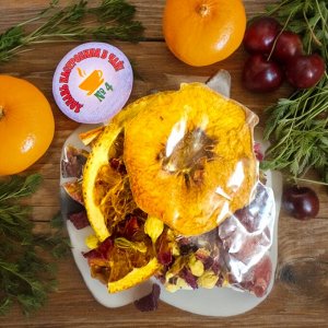 Вкусовая добавка в чай "№ 4. Вишня, персик,апельсин", 1 шт. (13-18 гр)