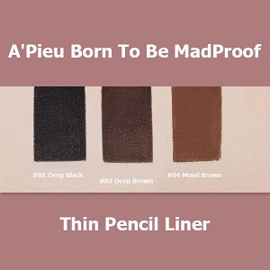 Карандаш-подводка для глаз A'Pieu Born To Be MadProof Thin Pencil Liner #04 Mood Brown, 0.14г.