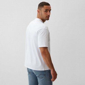 Футболка мужская из органического хлопка MINAKU OVERSIZE FIT: белая