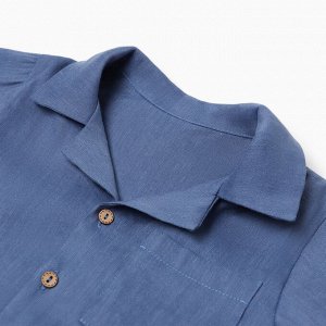 Рубашка для мальчика Крошка Я Linen, -92, синий