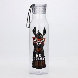 Бутылка для воды пластиковая No drama, 600 мл