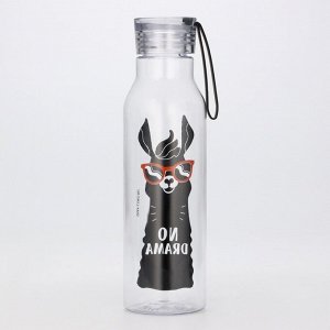 Бутылка для воды пластиковая No drama, 600 мл