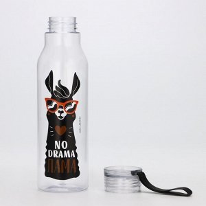 Бутылка для воды пластиковая No drama, 600 мл