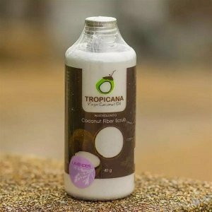 Натуральный кокосовый скраб для тела и лица с лавандой Тропикана Сосоnut fiber Scrab Tropicana