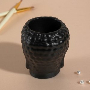 Подставка для благовоний, конусов «Будда», 7*6 см, чёрный матовый