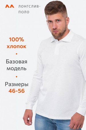 Мужской базовый лонгслив-поло Happyfox