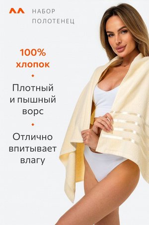 Набор махровых полотенец 2 шт. Happy Fox Home