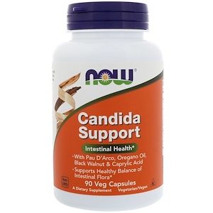Now Foods, Candida Support, 90 капсул в растительной оболочке