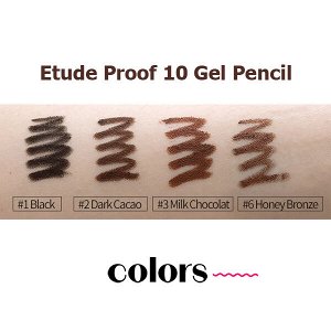 Гелевая подводка для глаз Etude Proof 10 Gel Pencil Liner #01 Black, 0.3г