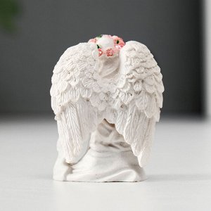 Фигурка полистоун «Ангел-девушка в розовом венке - благословение», 3x4x2.5