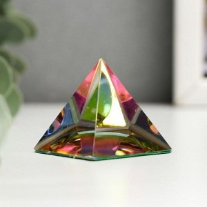 Фигурка стекло «Пирамида голография», 4x4x4 см