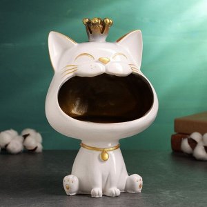Подставка для мелочей «Кот», гипс, 26x17 см