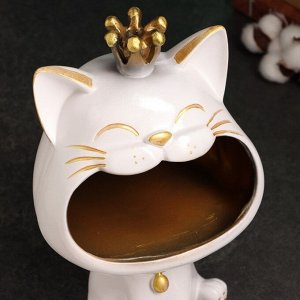 Подставка для мелочей «Кот», гипс, 26x17 см