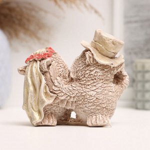 Фигурка гипс «Совы молодожены», 12x10x6 см