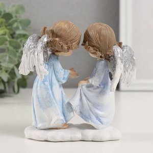 Фигурка полистоун «Ангелочки в голубых платьях», 12.5x7x12 см