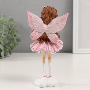 Фигурка полистоун «Девочка-ангел в розовом с сердечком», 8.5x6.5x16.5 см