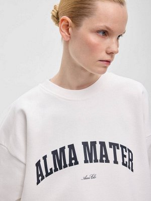 Свитшот свободного кроя Alma Mater 0143, белый