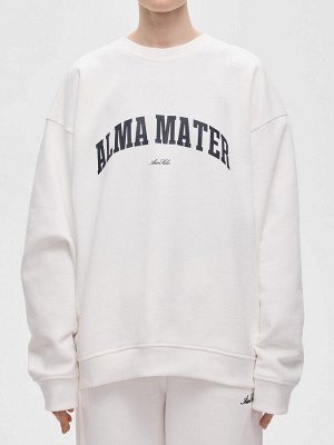 Свитшот свободного кроя Alma Mater 0143, белый