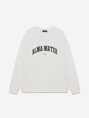 Свитшот свободного кроя Alma Mater 0143, белый