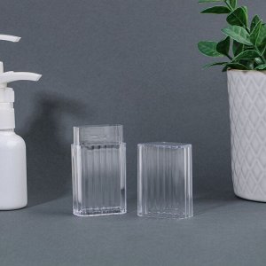 СИМА-ЛЕНД Органайзер для хранения, с крышкой, 10,4 × 3,8 × 2,1 см, цвет прозрачный