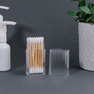 СИМА-ЛЕНД Органайзер для хранения, с крышкой, 10,4 × 3,8 × 2,1 см, цвет прозрачный