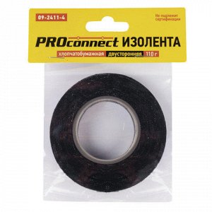 Изолента хлопчатобумажная двусторонняя, ширина 20 мм, вес 110 г, PROCONNECT, 09-2411-4