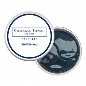 Гидрогелевые патчи с водорослями и пудрой сапфира Collagen Impact Sapphire Eye Mask WellDerma
