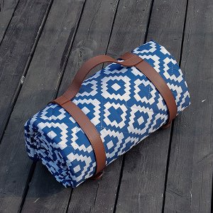 Коврик пляжный с кожаным ремешком-пряжкой 150х200 см