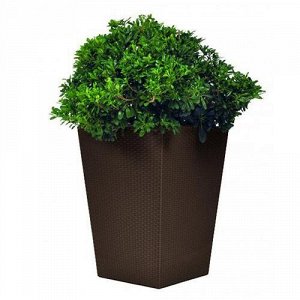 Кашпо Keter Rattan Planter M (коричневый), 55 л