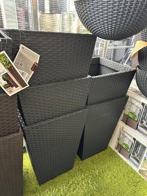 Кашпо Keter Rattan Planter S (коричневый), 23.6 л
