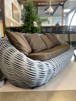 Диван плетеный DeckWOOD Nest (серый)