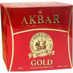 Чай АКБАР &quot;ГОЛД&quot; 100 пак* 2г черный байх.мелкий с ярл