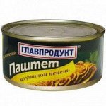 Главпрод. паштет печеночный Охотничий с утиной печенью 90 гр. ж/б