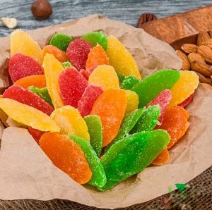Цукаты ананас листики (на развес) 1.0 кг. Китай
