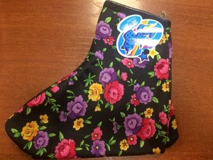 Цветные носки - лодочки цвет: яркие цветочки