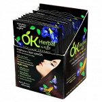 ОТТЕНОЧНЫЙ КРАСЯЩИЙ ШАМПУНЬ С ЭКСТРАКТОМ КЛИТОРИИ И ЖЕНЬШЕНЯ «ОK HERBAL»
