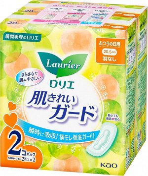Laurier Гигиенические Прокладки набор 2 шт, 20.5cm (28шт x 2), Япония