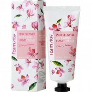 Крем для рук c вишневым цветом FarmStay Pink Flower Blooming Hand Cream Cherry Blossom, 100мл