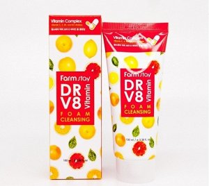 Farm Stay DR.V8 Vitamin Foam Cleansing Витаминная очищающая пенка 100мл