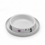 Moderna Cats in Love миска пластиковая нескользящая 210 мл, серо-белая