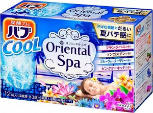 Шипучие арома таблетки для ванны Bub Oriental Spa COОL от Kao, 12 шт.